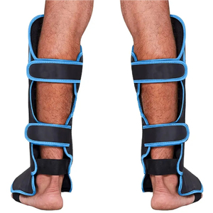 MMA <span class=keywords><strong>Shin</strong></span> mu bàn chân bọt đàn hồi vải Pad hỗ trợ đấm bốc chân bảo vệ thiết bị bảo vệ chân Kickboxing <span class=keywords><strong>Shin</strong></span> Guards tùy chỉnh OEM - Product Image 2