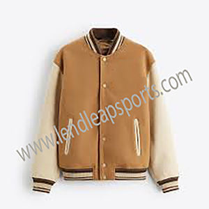 Mayorista Fabricante Chenille Bordado Parches College Varisty Chaquetas Béisbol Bomber Letterman Crop Leather Varsity Jacket - Product Image 6