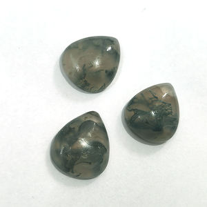 Lote de 3 Cabujones de Ágata Musgosa Natural de 20x17mm, 46.3 Quilates, Iroc Sales, Gemas Sueltas de Ágata de Buena Calidad, US$10.58 por Todo - Product Image 1