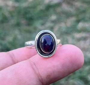 Anillo clásico de Plata de Ley 925 con piedras preciosas de ónix negro, joyería fina perfecta para bodas, compromiso, fiestas de aniversario - Product Image 1