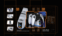 Station de charge universelle pour jeux : chargeur LED rapide pour manettes PS5 DualSense, PS5 Pro DualShock, PS5 Slim