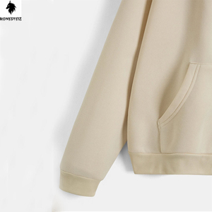 เสื้อมีฮู้ดแบบสวมหัวของผู้ชายผ้าเทอร์รี่ผ้าฝ้าย100% น้ำหนักเบาลายนูนทึบออกแบบได้ตามต้องการสำหรับฤดูหนาว - Product Image 3