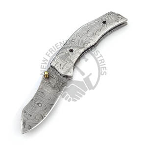 Portable Brand New Hand Forged Damascus Steel Pocket Folding Knife Outdoor Hunting Knife Camping Knife OEM ODM Groomsmen gifts - Product Image 4