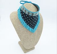 Collier statement de luxe 100% artisanal de qualité supérieure, respectueux de l'environnement, HF CRAFTS, pour femmes et filles, mélange de perles de cristal blanc et de diamants de 4 mm