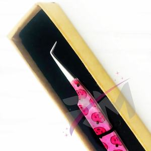 RMI Halloween Rose Couleur Papier Enduit Conception Et Pince À Cils À Pointe Argentée Et Pince À Épiler À Extension De Cils - Product Image 4