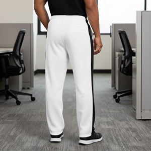 Pantalones Deportivos Personalizados al por Mayor con Logotipo Bordado, 100% Algodón, Lona Lavada, Casuales, Transpirables, de Dos Tonos, Estilo Hip Hop para Hombre - Product Image 3