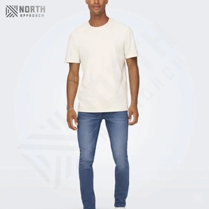 Jeans droits brodés délavés pour hommes de qualité supérieure, nouvelle arrivée, coupe slim, streetwear hip-hop, sortie d'usine, faible MOQ, OEM - Product Image 4
