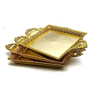 Bandeja de Servicio Brillante de Alta Gama, Multiusos, para Desayuno, Bandeja de Metal para Cocina, Artículos de Catering - Product Image 4