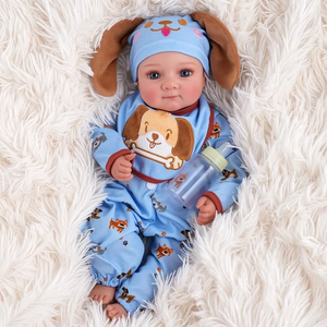 دمية طفل رضيع هادئة من Babeside، زيفا، 17 بوصة، صبي صغير، رأس من الفينيل وجسم قماشي ناعم، مصنوعة يدويًا - Product Image 4