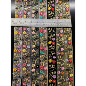 Dentelle en gros de marque Honey Lace, moderne et traditionnelle, brodée de sequins à motif floral, tissu en dentelle multicouche, élégante pour mariage nuptial - Product Image 3