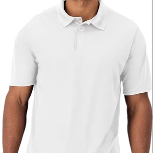 Nuevo algodón 100% para hombre para Polo transpirable de secado rápido patrón sólido tela de lona - Product Image 1