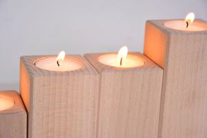 Nouveau bougeoir menorah en bois design pour la décoration de noël pièce maîtresse de mariage bougeoir maison décor de table - Product Image 2