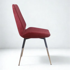 Silla de comedor moderna CALINA, tela de algodón, patas de metal – Apta para interiores de hogares y todo tipo de espacios comerciales - Product Image 3