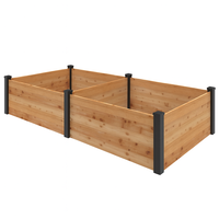 Lit de fleur en bois contemporain boîte de jardinière de jardin surélevée lit de jardinière de fleurs pour légumes décoration de maison et de jardin produits de gros