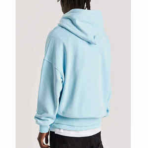 Sweat à capuche en molleton 100% coton lourd, personnalisable en gros, respirant, décontracté, pour homme - Product Image 6