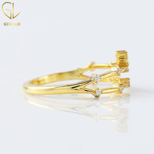 Recién llegado, anillo de moissanita de mariposa, corte redondo, moissanita, diamante, forma de anillo de bodas, proveedor indio - Product Image 3