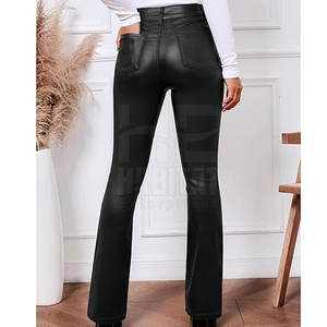 Vente directe d'usine, pantalon en cuir pour femmes, coupe slim, cuir souple de haute qualité, leggings décontractés et élégants - Product Image 2