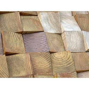 Sculpture en mosaïque de bois texturé Décoration murale en mosaïque - Product Image 2