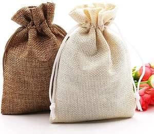 Sac à cordon en lin écologique à usage multifonctionnel en gros disponible en vrac au prix de gros - Product Image 1