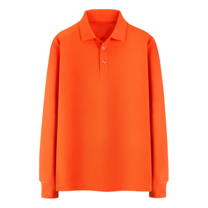 POLO de negocios de manga larga para Primavera/otoño, Top de alta calidad de Color sólido, se puede personalizar el bordado y la impresión del LOGOTIPO NSLP - Product Image 1