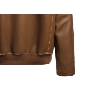 Chaqueta de Invierno Original de Piel de Oveja para Hombre, Cuello Alto, Logotipo Frontal, Impermeable, Ecológica, Servicio OEM, Antibacteriana - Product Image 6