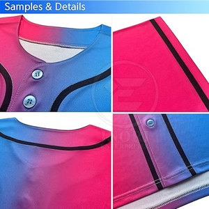 Jersey de Béisbol para Hombre, Fabricante Pakistaní, Cuello en V, Color Sólido, 100% Poliéster, Secado Rápido, Personalizable, Alta Calidad, 220g - Product Image 4