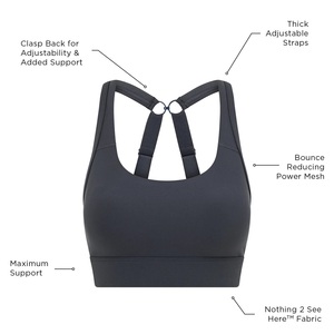 Women's Backless Strapless Sports Bra-Brushed Finish C/D Cup Push-Up Wireless Bra Plus Size Yoga Gym Running Fitness Crisscross - Product Image 6