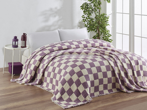 Muslin Weave Inside Cotton Fiber Filled 100% Cotton Blanket Bulky Heavy Thick 160x220cm 62x86inch Plain Collection Blanket - Product Image 5