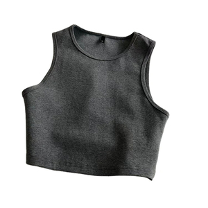 Wholesale 2026 Comfortable Women's Short Crop <b>Top</b> 100% Cotton Quick Dry Breathable Summer Sale Front Logo - Product Image 6