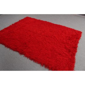 5.2x7 ft Vintage Area Rug, <b>Red</b> Gray Turkish Floral <b>Wool</b> Rug - Product Image 2