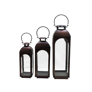 Farol de Acero Inoxidable con Vidrio Biselado de 5 mm en Acabado Bronce para Decoración de Bodas y Decoración del Hogar y Jardín - Product Image 3