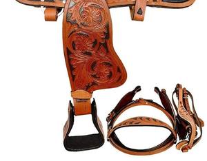 Designer de selle de dressage en cuir véritable de haute qualité usiné à la main Style occidental pour les courses de chevaux anglaises directement de l'Inde - Product Image 4