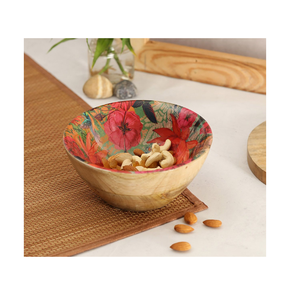 Bol en bois pour servir des aliments/collations/fruits secs Vaisselle de qualité supérieure Bol de service à salade design personnalisé à vendre - Product Image 1