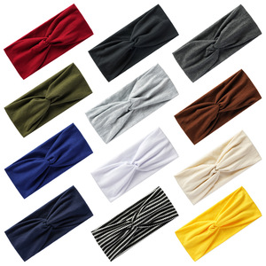 Fasce per capelli elastiche annodate da donna, fasce incrociate antiscivolo per capelli da donna, accessori per capelli intrecciati stile Boho - Product Image 1