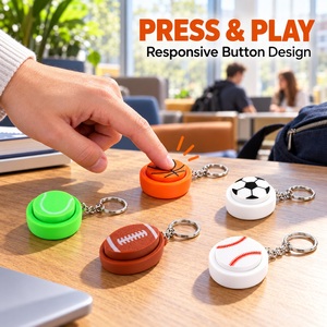 Porte-clés jouet ballon de sport en PLA, anti-stress, personnalisable, souvenir, cadeau - Product Image 2