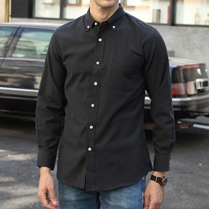 Recién llegado, camiseta Vintage de manga larga para hombre, camisetas de manga larga de punto liso lavadas con ácido de 100% algodón pesado personalizadas - Product Image 5