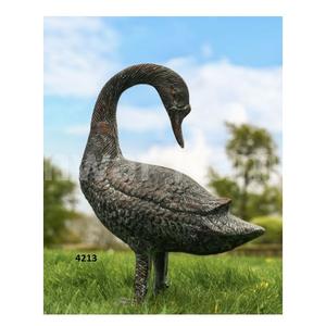Vente chaude Heavy Duty Brun Fer Canard Jardin Sculpture Sculpture Décorative Pour Jardin Patio Cour Parc Décor - Product Image 3