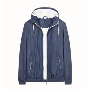 Chaqueta cortavientos transpirable de verano para hombre, chaquetas con cremallera, impermeable, a prueba de viento, con capucha, cómodo, venta al por mayor, Jersey cortavientos - Product Image 1