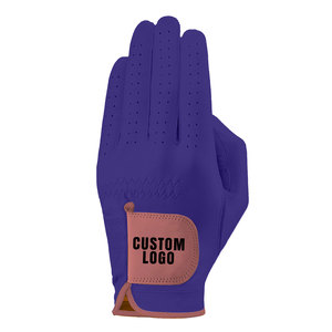 Vente en gros Gants de golf Cabretta en cuir de mouton Protection UV Logo personnalisé Respirant Accessoire antidérapant Hommes Femmes Scène de sport - Product Image 5