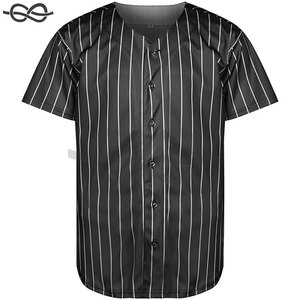 High Quality Sublimation Printing Free Design Best Selling Unisex Short Sleeve Button Baseball Jersey Breathable Plus Size - Product Image 2