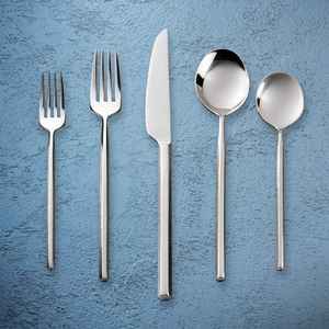 Juego de Cubiertos Moderno de Cinco Piezas, Juego de Cubiertos de Boda Hecho a Mano, Acero Inoxidable con Pulido Espejo, Apto para Lavavajillas y Duradero - Product Image 4