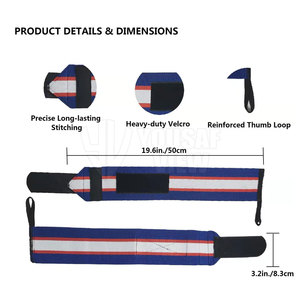 Poignet de fitness sport unisexe avec logo personnalisé enveloppes pour les mains d'haltérophilie et d'entraînement de gymnastique Protection d'entraînement - Product Image 2