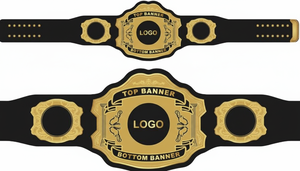 Cinturón de título de boxeo de campeonato personalizado con placas laterales de logotipo MMA/accesorio de equipo de fitness de boxeo hecho en Pakistán - Product Image 3
