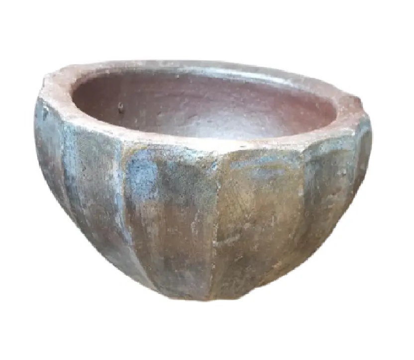 Rubí Linh-macetas de cerámica de la galaxia, maceta antigua rústica de flor, tazón rústico, arcilla antigua, chorro de arena, venta al por mayor