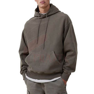 Pull à capuche surdimensionné pour hommes 100% coton Style de rue blanc en vrac d'hiver pour la vente en ligne - Product Image 1