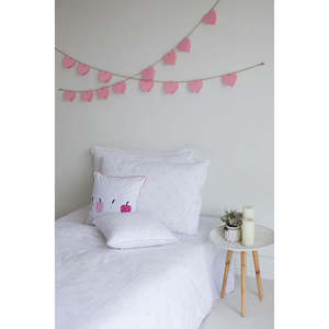 Juego de Sábanas y Fundas de Almohada Pearly Hearts, Ropa de Cama con Elegante Diseño de Corazones para un Toque Romántico - Product Image 3