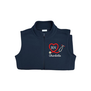 Chaleco de lana médico bordado personalizado, uniforme de enfermería, chaleco médico, chaqueta de regalo para enfermera - Product Image 1