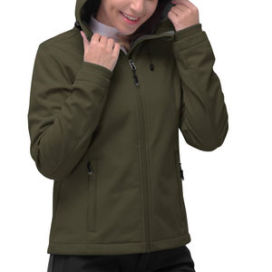 Cortavientos de tamaño ajustable para mujer, chaquetas Softshell, cierre frontal con cremallera, ropa informal, chaquetas Softshell - Product Image 2