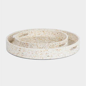 Colección actualizada Bandejas de comedor de comida Decoración Capiz Shell Bandeja Accesorios para el hogar - Product Image 4