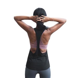 Débardeur de sport personnalisé pour femme, dos ouvert, respirant, sans manches, séchage rapide, extensible, vêtement de sport athlétique, course à pied, entraînement - Product Image 1